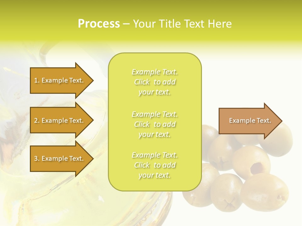 A Bottle Of Olive Oil Next To Some Olives PowerPoint Template