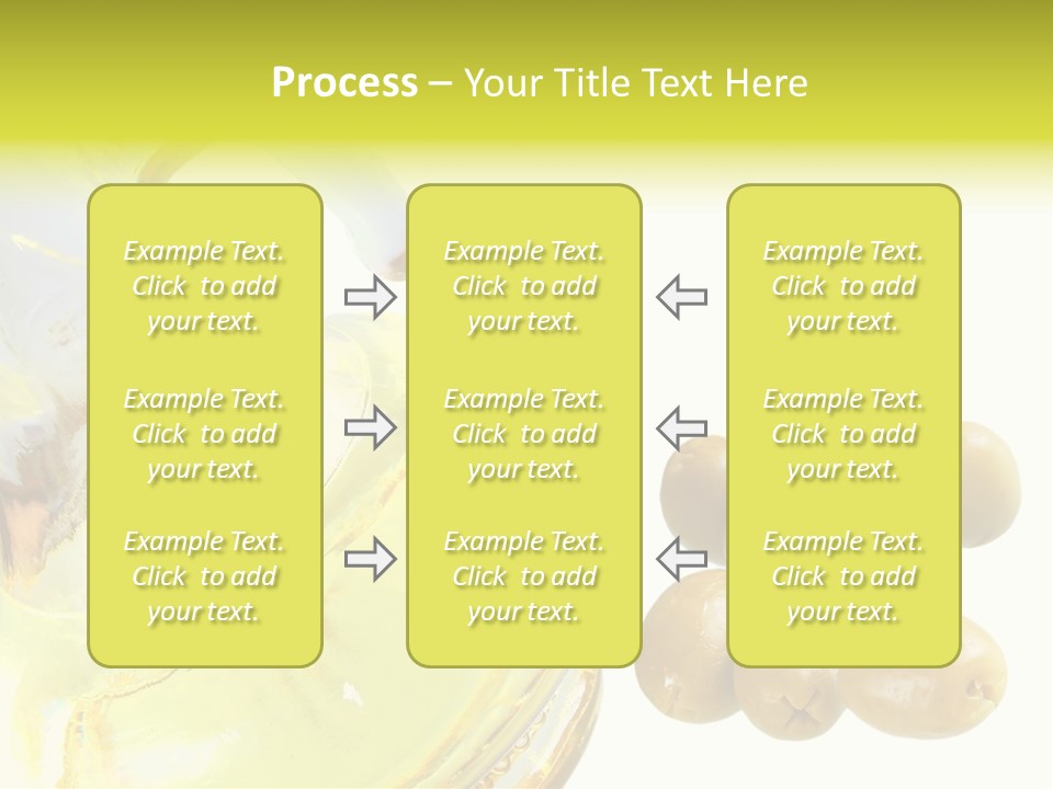 A Bottle Of Olive Oil Next To Some Olives PowerPoint Template
