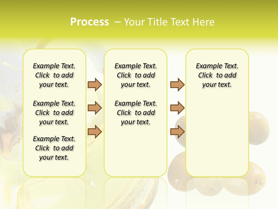 A Bottle Of Olive Oil Next To Some Olives PowerPoint Template