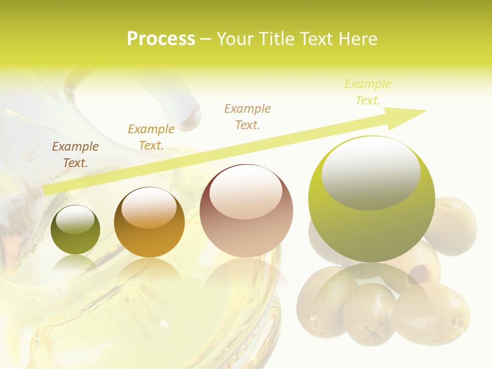 A Bottle Of Olive Oil Next To Some Olives PowerPoint Template