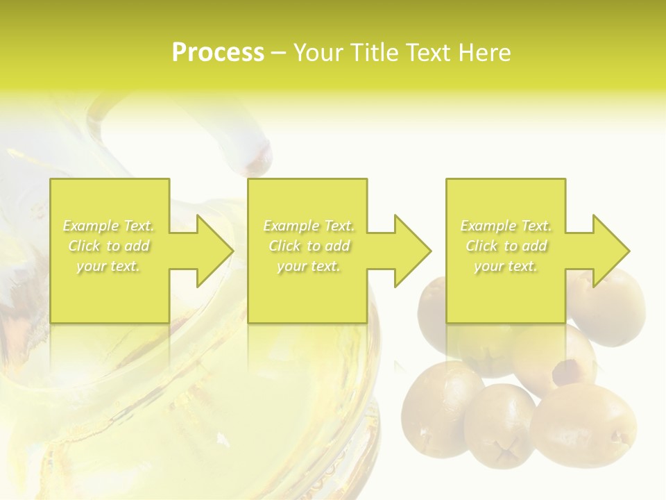 A Bottle Of Olive Oil Next To Some Olives PowerPoint Template