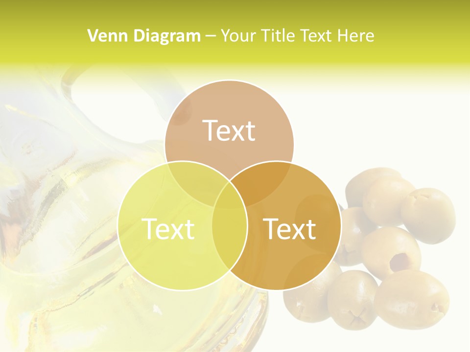 A Bottle Of Olive Oil Next To Some Olives PowerPoint Template