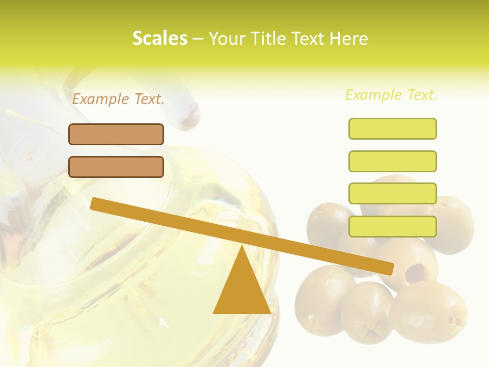 A Bottle Of Olive Oil Next To Some Olives PowerPoint Template
