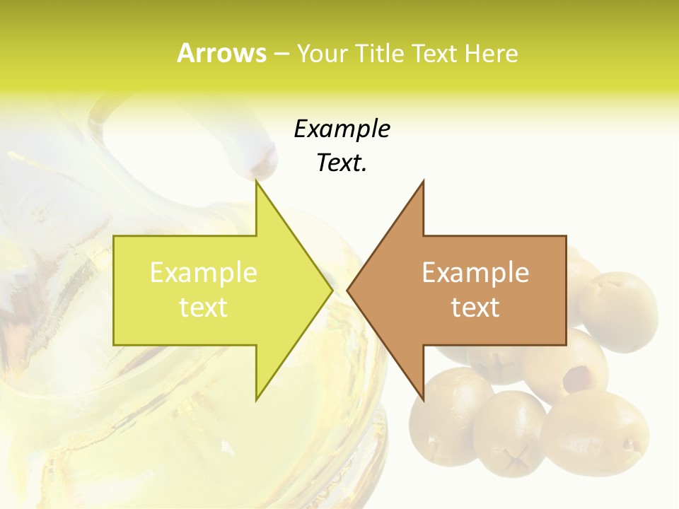 A Bottle Of Olive Oil Next To Some Olives PowerPoint Template