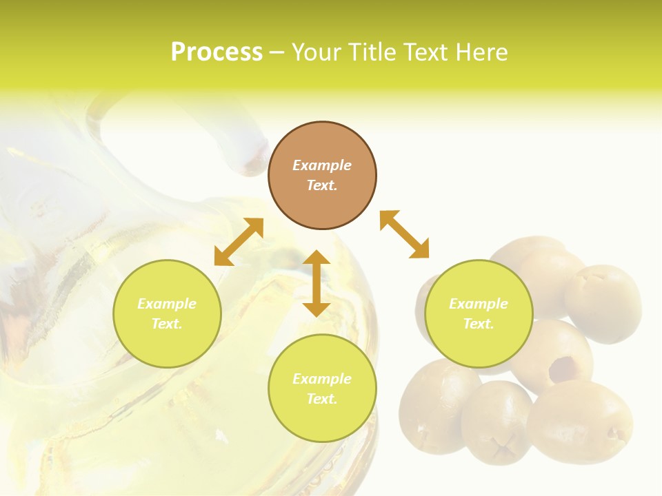 A Bottle Of Olive Oil Next To Some Olives PowerPoint Template