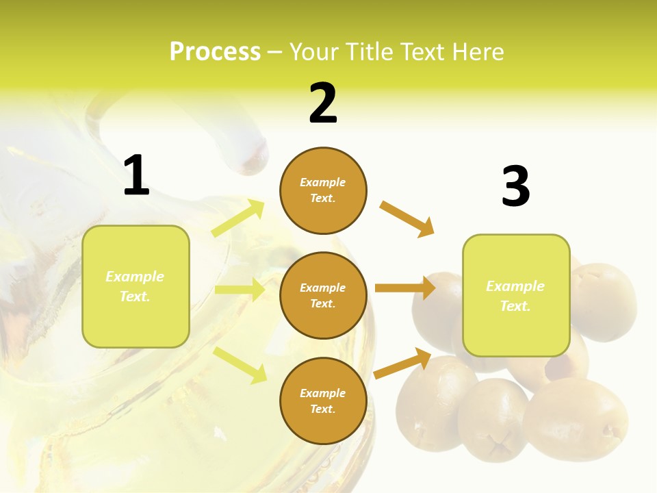 A Bottle Of Olive Oil Next To Some Olives PowerPoint Template