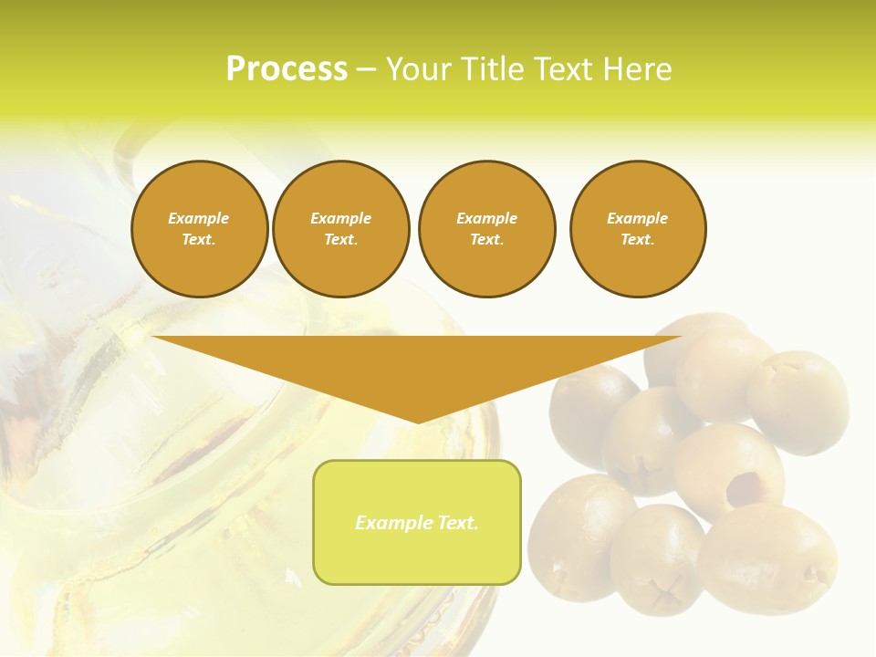 A Bottle Of Olive Oil Next To Some Olives PowerPoint Template