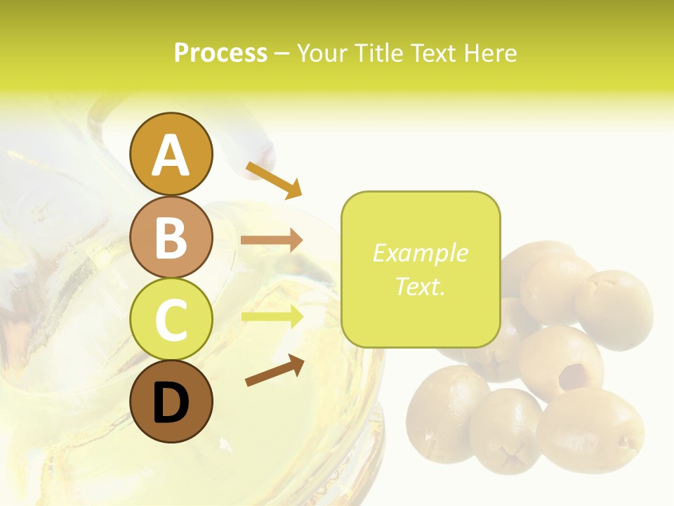 A Bottle Of Olive Oil Next To Some Olives PowerPoint Template