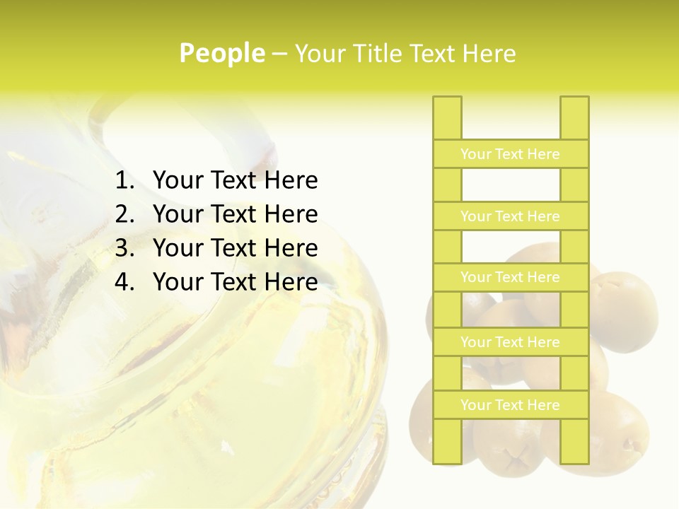 A Bottle Of Olive Oil Next To Some Olives PowerPoint Template