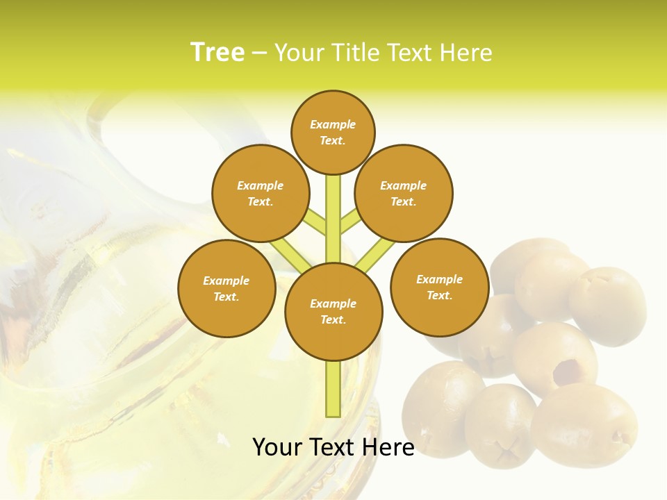 A Bottle Of Olive Oil Next To Some Olives PowerPoint Template