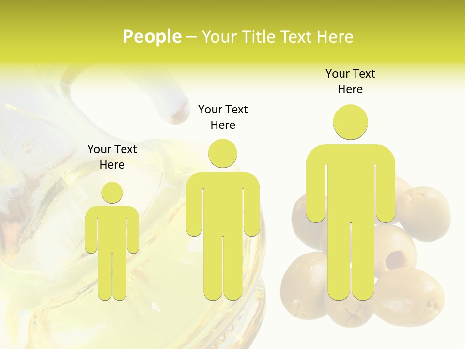 A Bottle Of Olive Oil Next To Some Olives PowerPoint Template