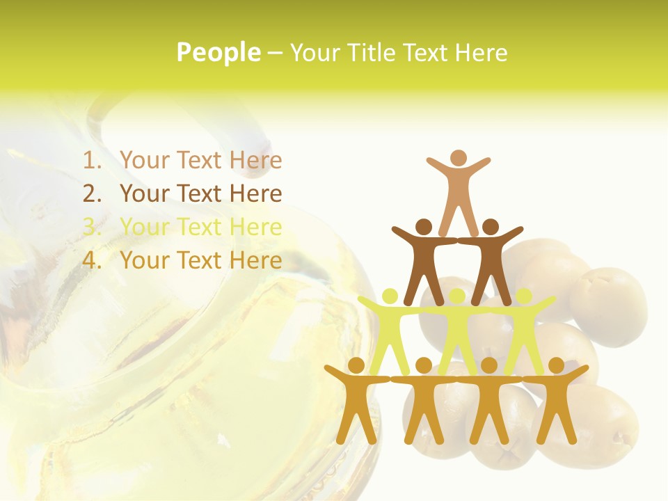 A Bottle Of Olive Oil Next To Some Olives PowerPoint Template