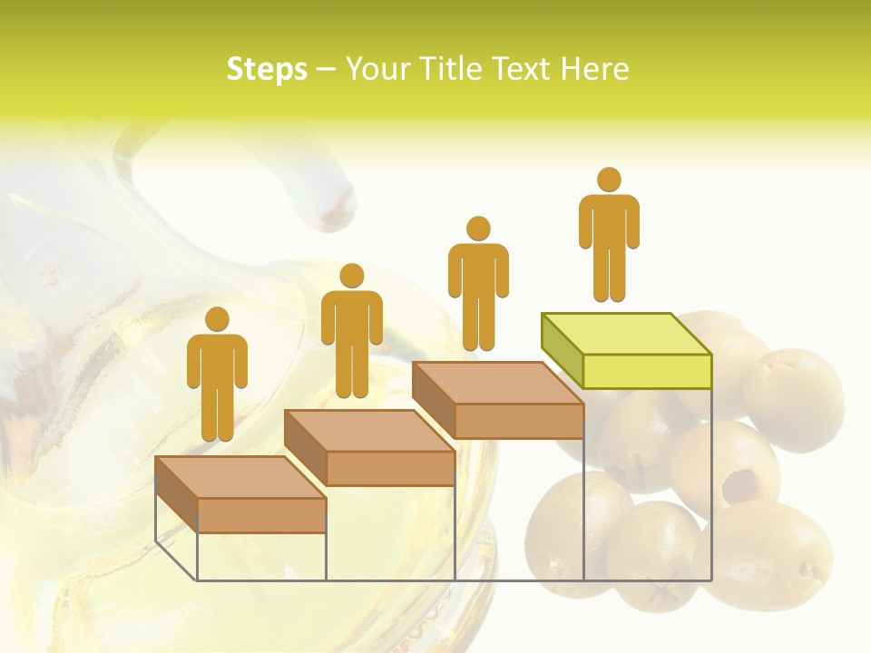 A Bottle Of Olive Oil Next To Some Olives PowerPoint Template