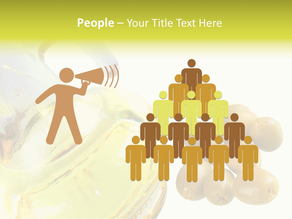 A Bottle Of Olive Oil Next To Some Olives PowerPoint Template