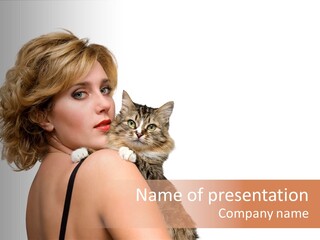 Pet Model Cat PowerPoint Template