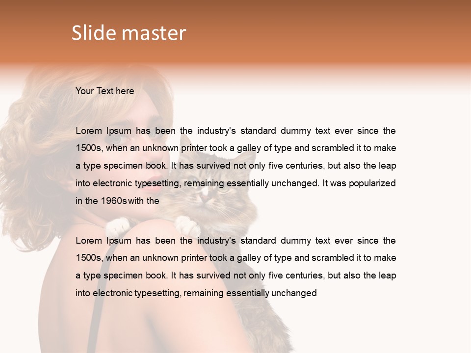 Pet Model Cat PowerPoint Template