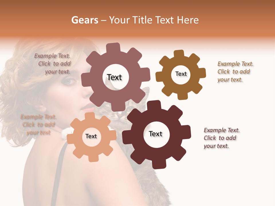 Pet Model Cat PowerPoint Template