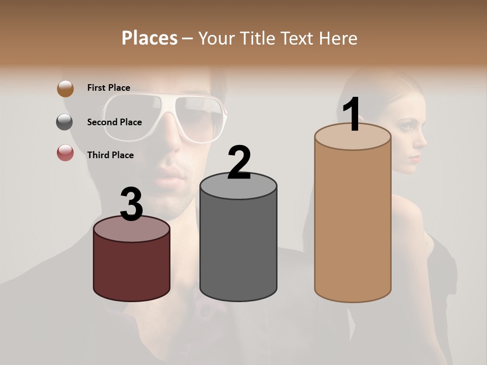 Sexy Girl Sunglasses PowerPoint Template