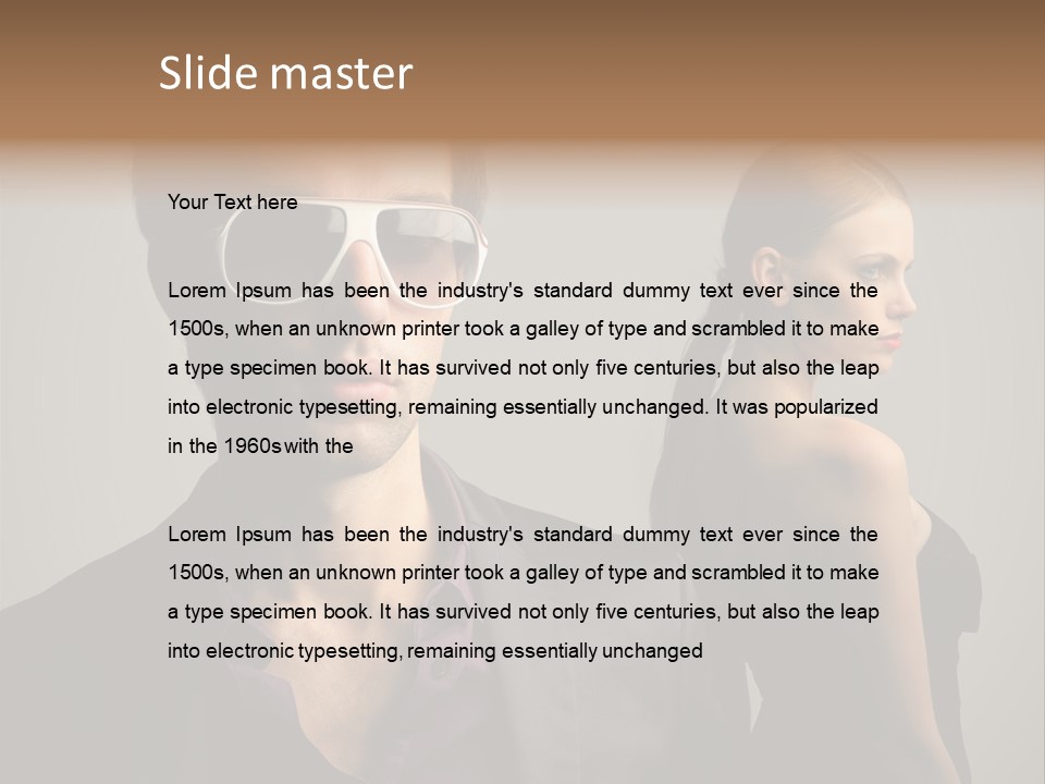 Sexy Girl Sunglasses PowerPoint Template