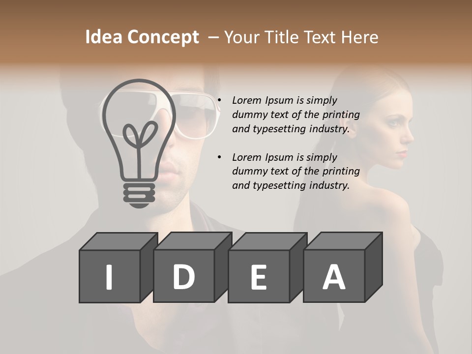 Sexy Girl Sunglasses PowerPoint Template