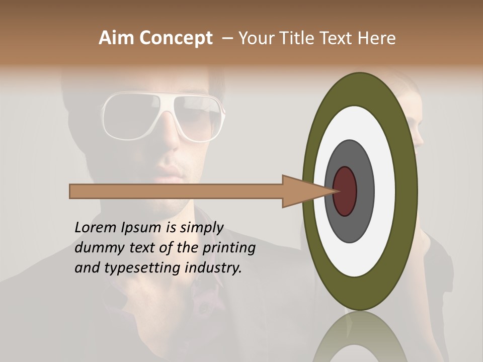 Sexy Girl Sunglasses PowerPoint Template