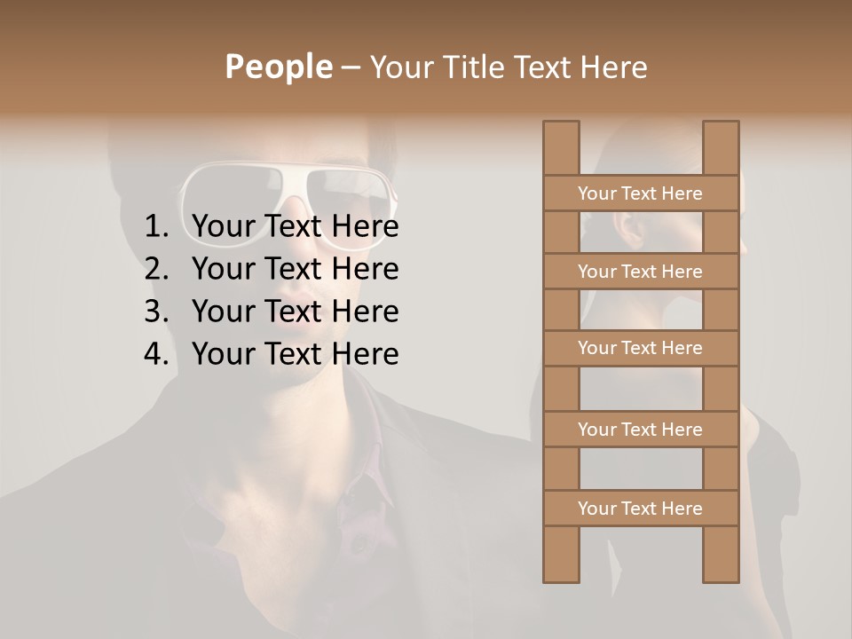 Sexy Girl Sunglasses PowerPoint Template