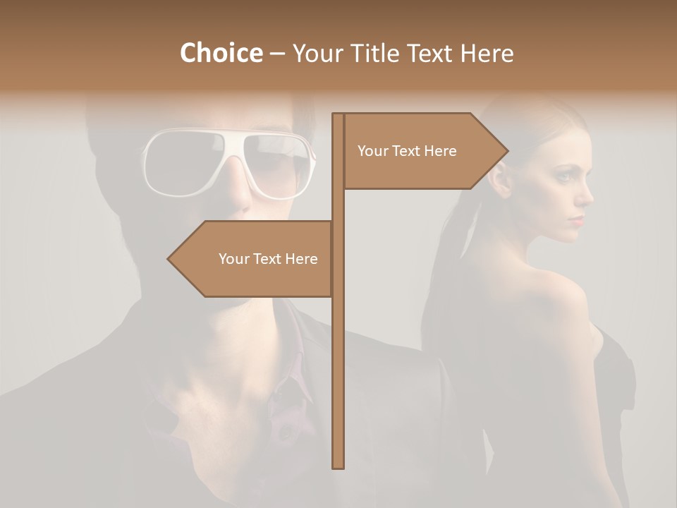 Sexy Girl Sunglasses PowerPoint Template