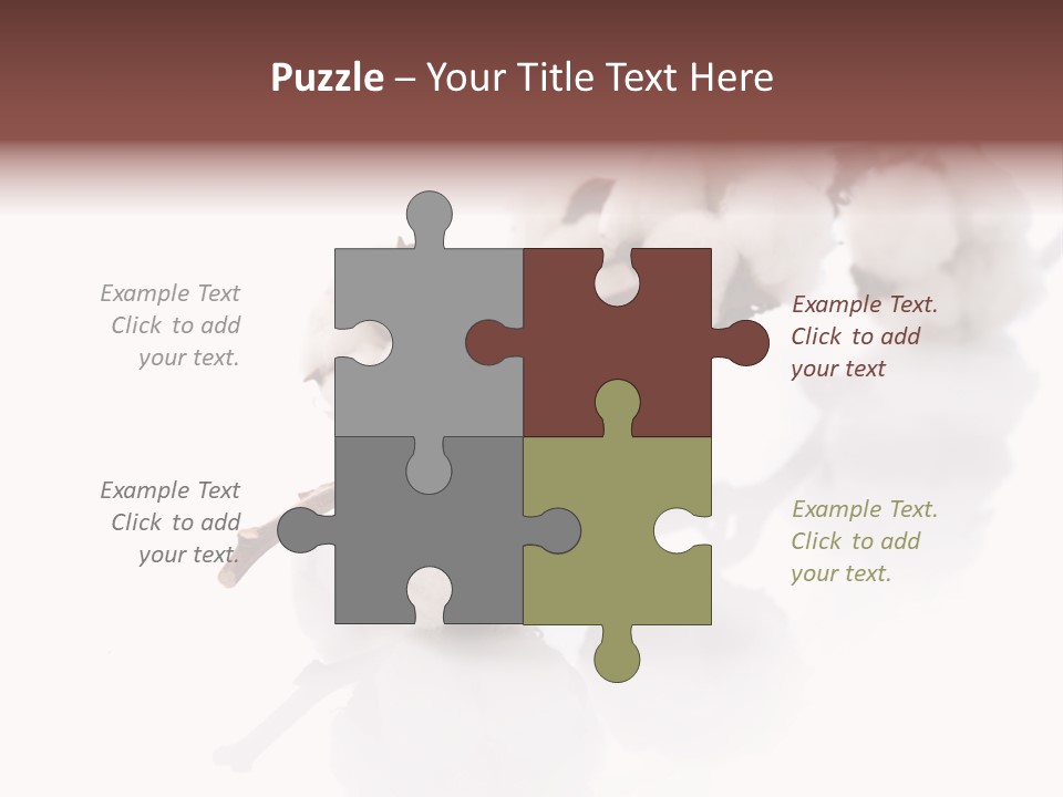 A Cotton Plant With A White Background PowerPoint Template