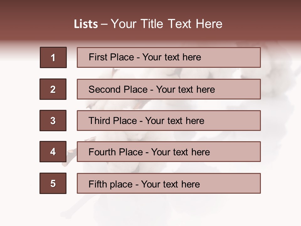 A Cotton Plant With A White Background PowerPoint Template