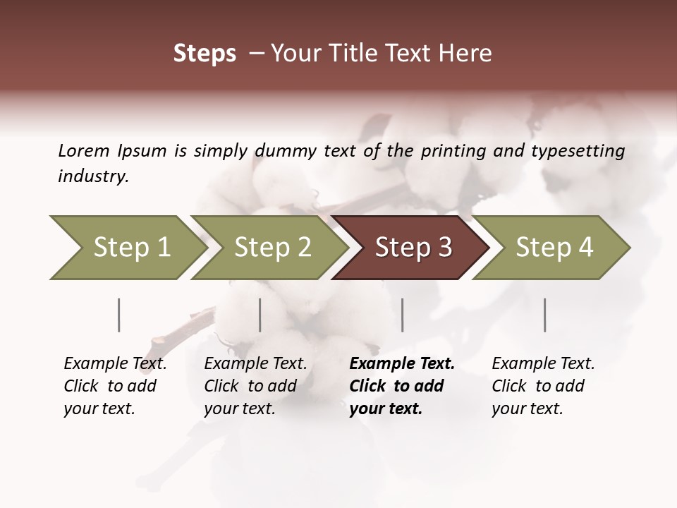 A Cotton Plant With A White Background PowerPoint Template