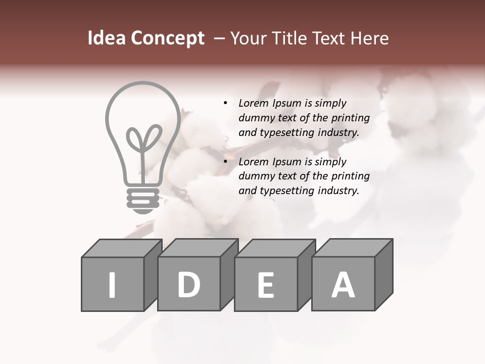 A Cotton Plant With A White Background PowerPoint Template