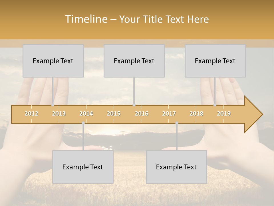 A Person Holding Their Hands Out In Front Of A Field PowerPoint Template