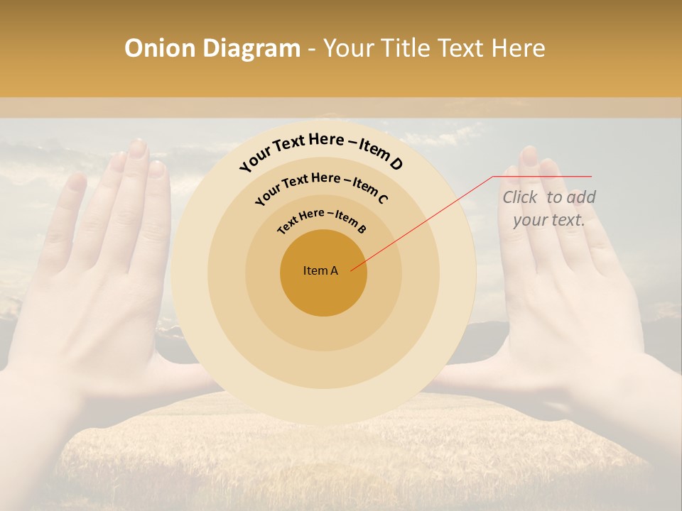A Person Holding Their Hands Out In Front Of A Field PowerPoint Template