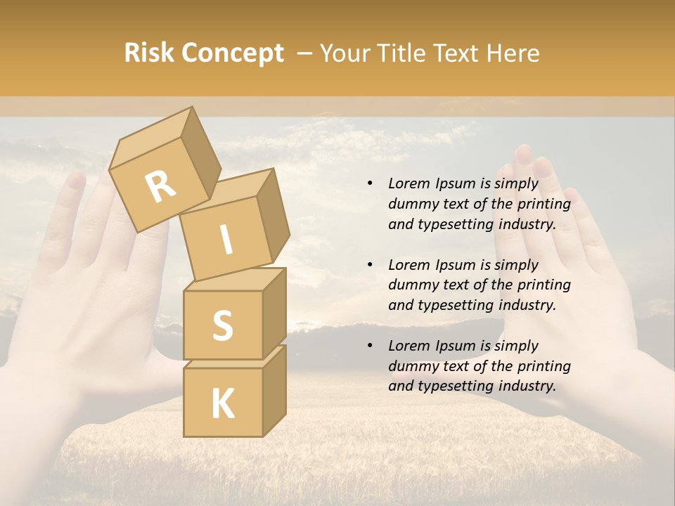 A Person Holding Their Hands Out In Front Of A Field PowerPoint Template