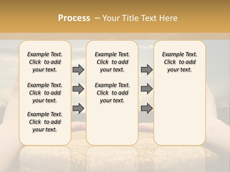 A Person Holding Their Hands Out In Front Of A Field PowerPoint Template