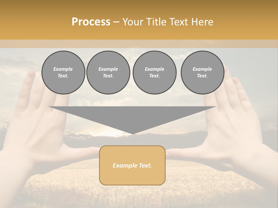 A Person Holding Their Hands Out In Front Of A Field PowerPoint Template