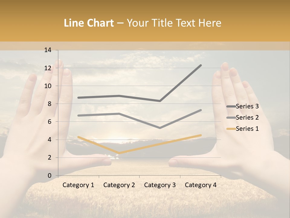 A Person Holding Their Hands Out In Front Of A Field PowerPoint Template