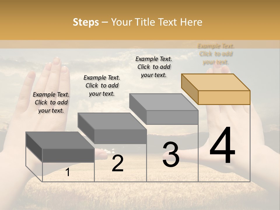 A Person Holding Their Hands Out In Front Of A Field PowerPoint Template
