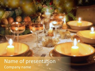 Glass Plate Christmas PowerPoint Template