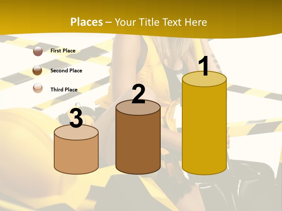 Female Person Model PowerPoint Template