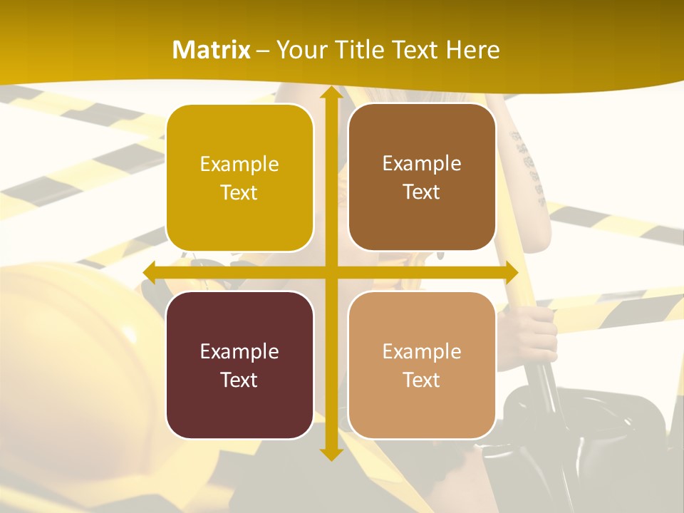 Female Person Model PowerPoint Template