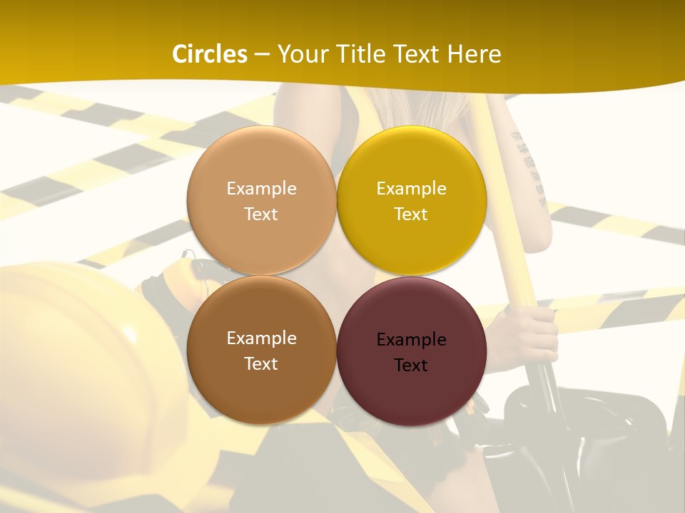 Female Person Model PowerPoint Template