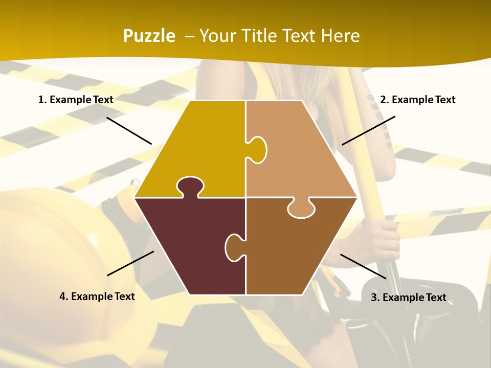 Female Person Model PowerPoint Template