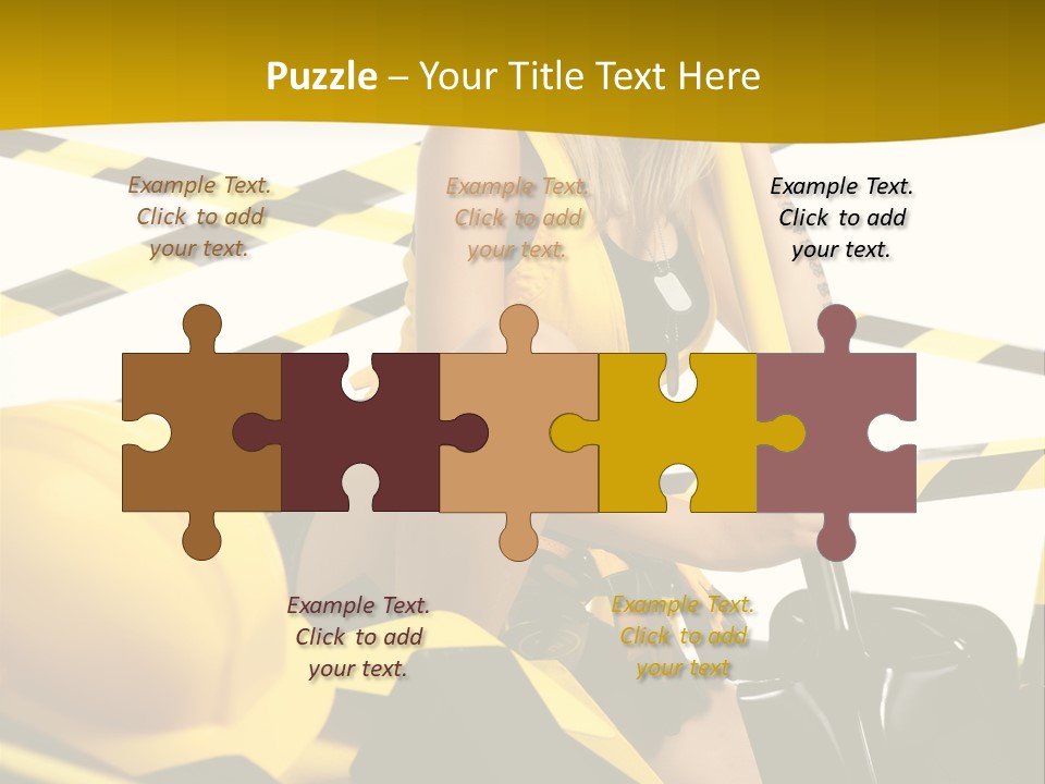 Female Person Model PowerPoint Template