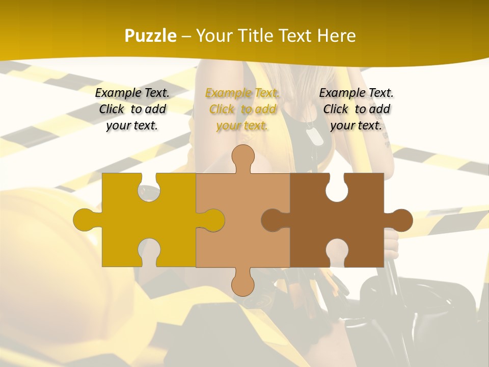 Female Person Model PowerPoint Template