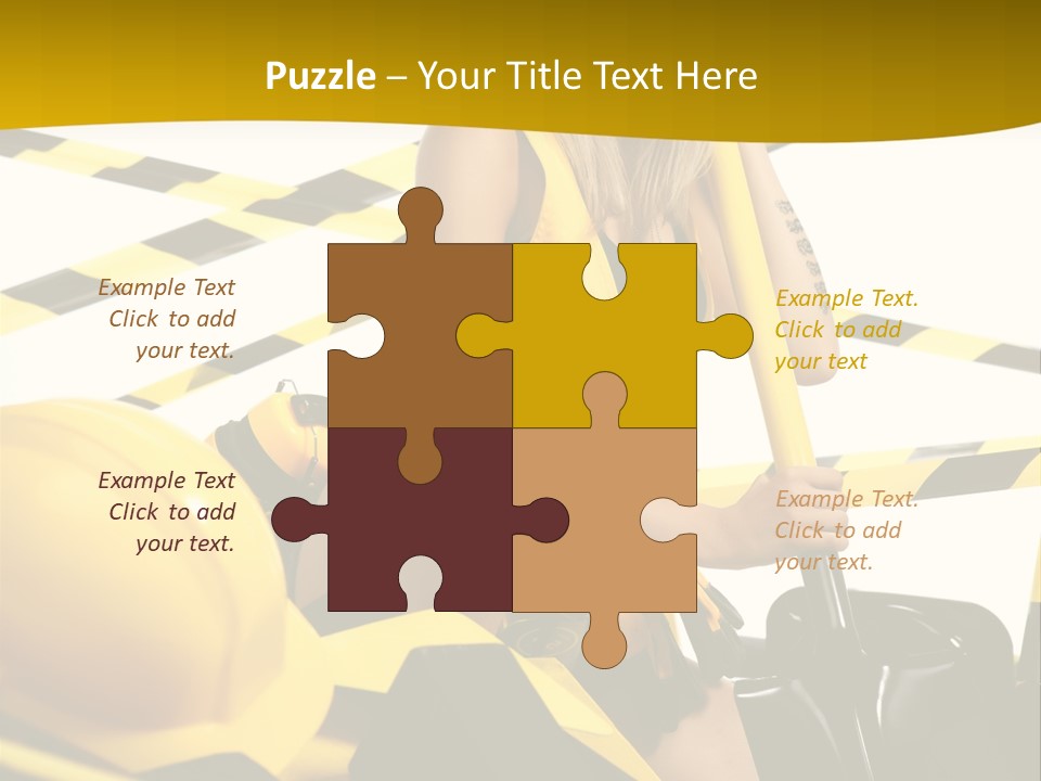 Female Person Model PowerPoint Template