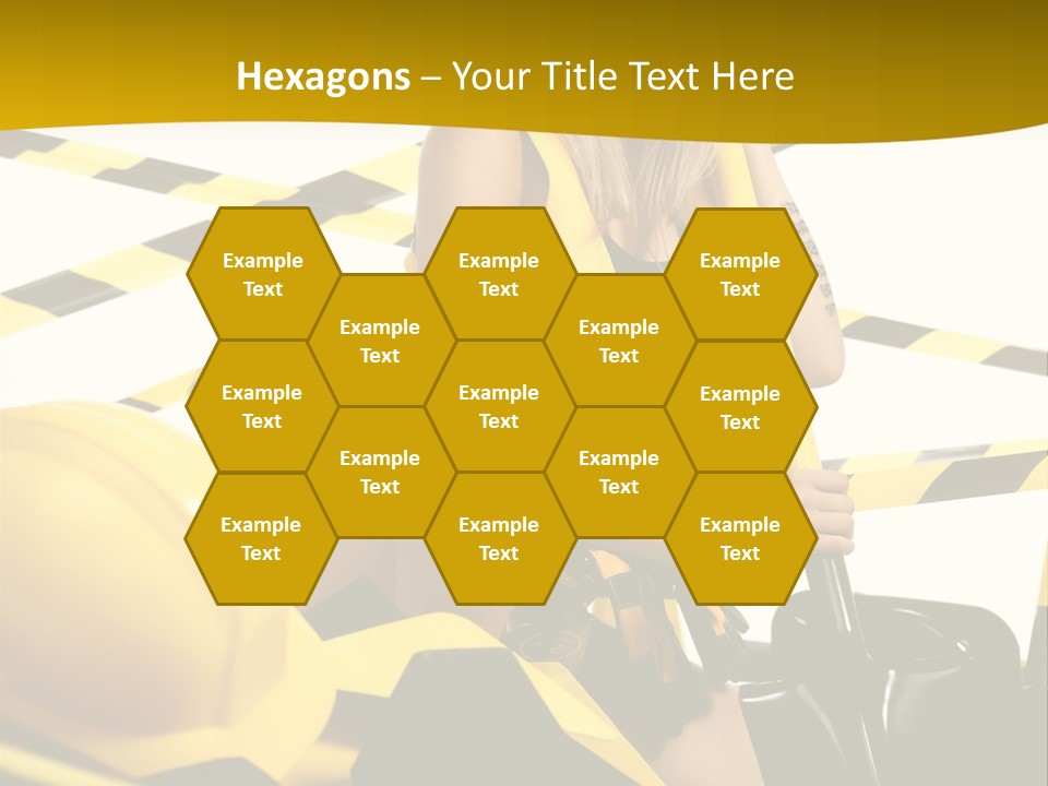 Female Person Model PowerPoint Template