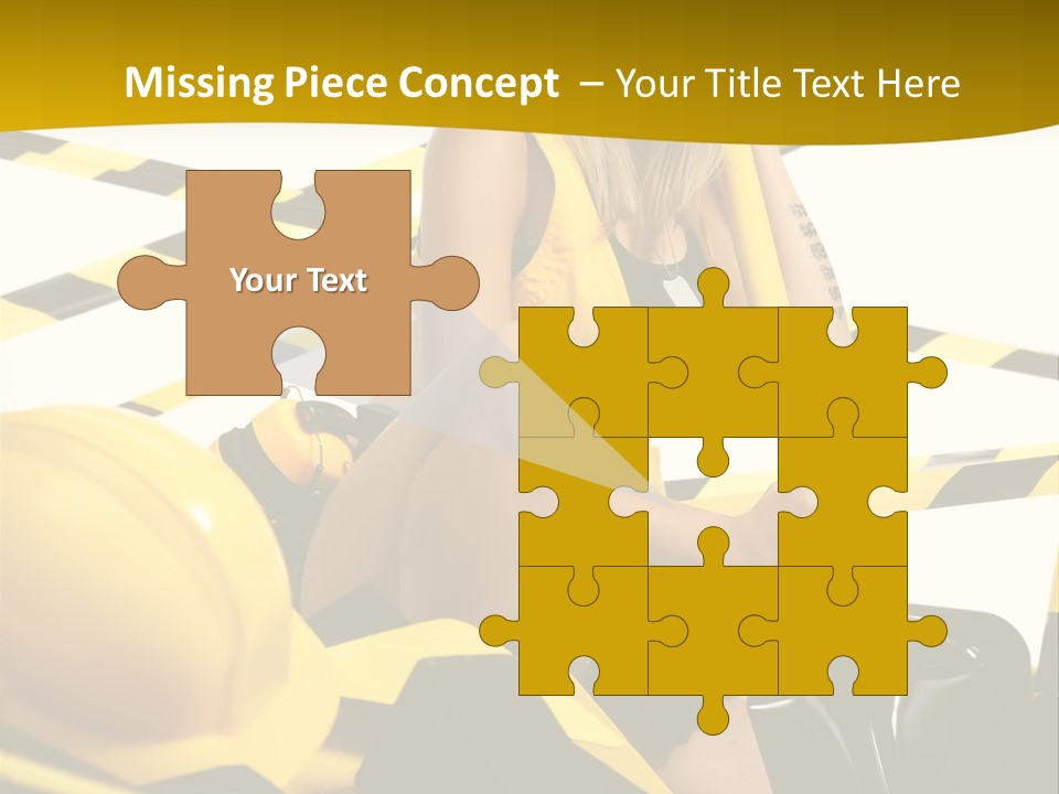 Female Person Model PowerPoint Template