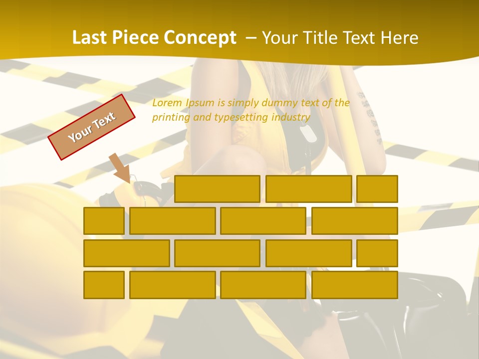 Female Person Model PowerPoint Template