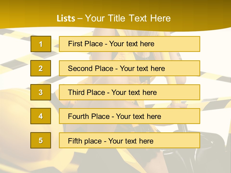 Female Person Model PowerPoint Template